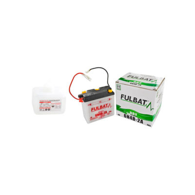 Batterie 6N4B-2A FULBAT ouverte avec pack acide
