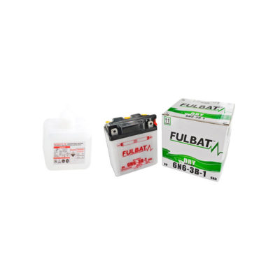 Batterie 6N6-3B-1 FULBAT ouverte avec pack acide