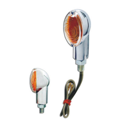 Paire clignotants RMS Ovalia courts chromé CE