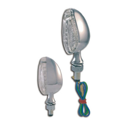 Paire clignos RMS Shiny LED chromé/blanc CE