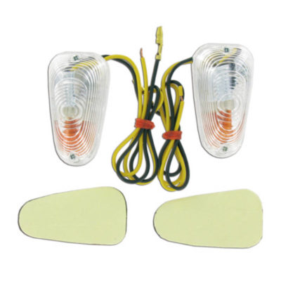 Paire clignos SPR Aero à coller blanc/orange