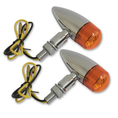 Clignotants Custom hyper mini super-halogen chromé CE