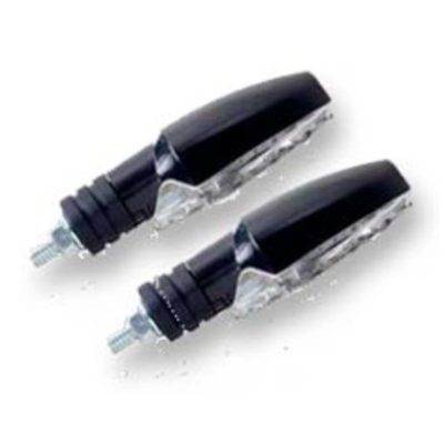 Clignotants avec feux de frein à led's, court, noir CE