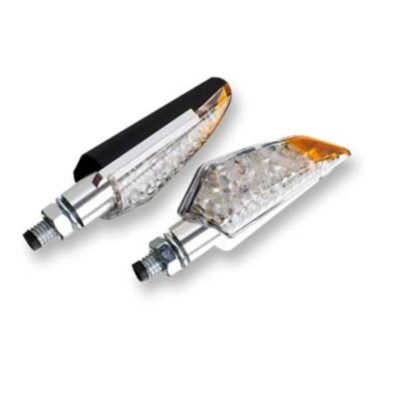 Clignotants Pico à led's, chromé/noir/transparent CE