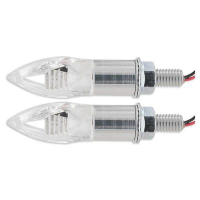 Clignotants crystal transparent/alu LED CE