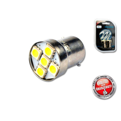 Ampoule blanche LED (5 Leds) 12V 0.775W BA15s / 2 pcs.