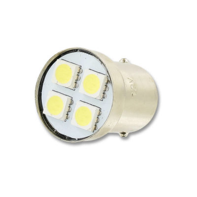 Ampoule blanche LED (4 LED's) 12V BA15s SMD