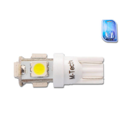 Ampoule blanche 5LED T10 W2.1X9.5D 12V 1.2W 2 pcs.