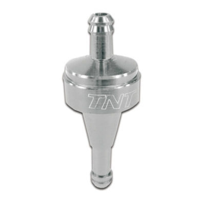 Filtre à essence alu CNC (Ø 6mm) chromée