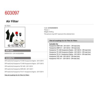 Filtre à air Athena Husqvarna