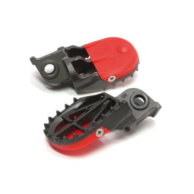Repose-pieds DRC acier avec Slider Honda CRF/CR 125-450 noir