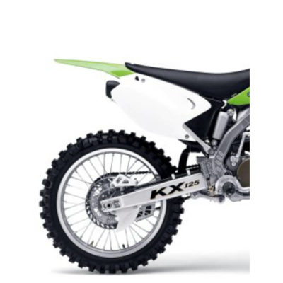 Prs caches latéraux arrières blanc Kawasaki KX 03-08