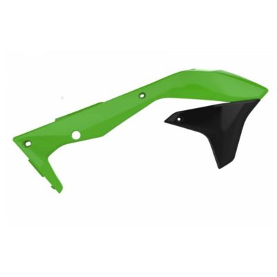 Ecope de radiateur gauch.+dro. vert-noir Kawasaki KX450F 16-18