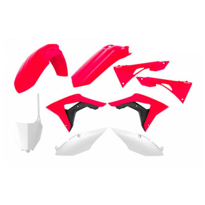 Kit carénage rouge-blanc HondaCRF250 2018 ->/CRF450 2017 ->