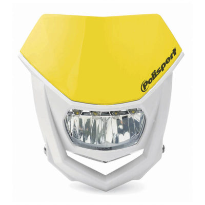Phare HALO LED Polisport blanc-jaune-Suzuki CE
