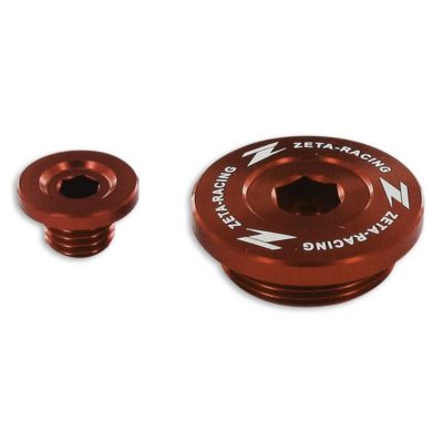 Vis de carter bouchon ZETA alu Kawasaki M30x1.5 rouge