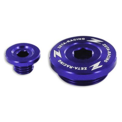 Vis de carter bouchon ZETA alu Kawasaki M30x1.5 bleu