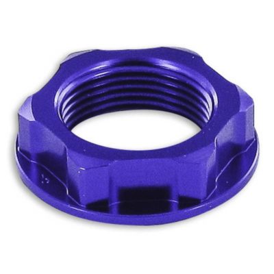 Écrou de direction ZETA alu Kawasaki/Suzuki M24x1.5 bleu