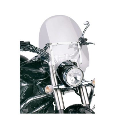 Pare brise Puig 55x48cm avec kit fixation chopper