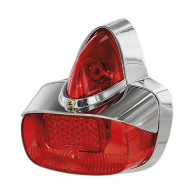 Feu arrière Olympia chrom/rouge Vespa125 VBA1 (sans marque de certification)