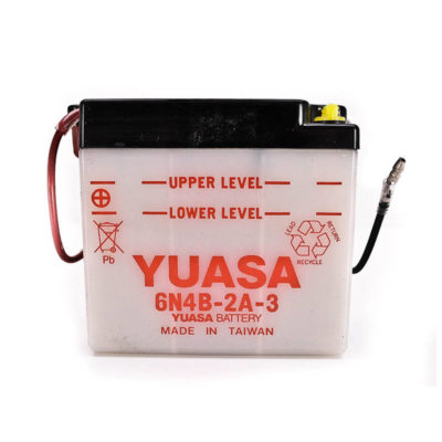 Batterie 6N4B-2A-3  Yuasa ouverte sans acide