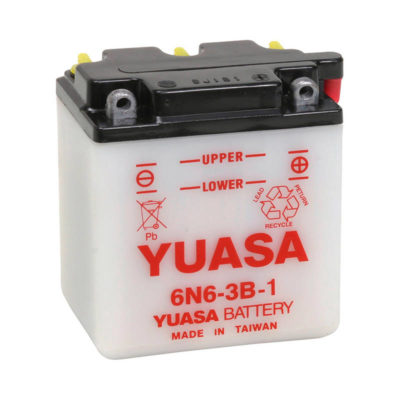 Batterie 6N6-3B-1  Yuasa ouverte sans acide