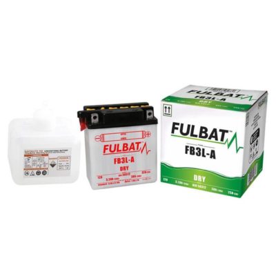Batterie YB3L-A FULBAT ouverte avec pack acide FB3L-A