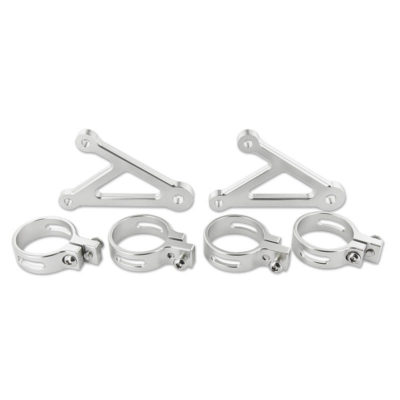 Pattes de fixation feux avant 41mm alu anodisé transparent