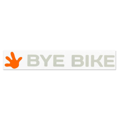 Autocollant -bye bike avec main- gauche