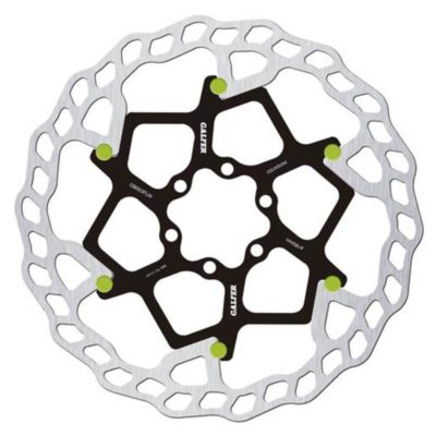 Disque de frein vélo Galfer Bike wave, flottant 180mm pins vert