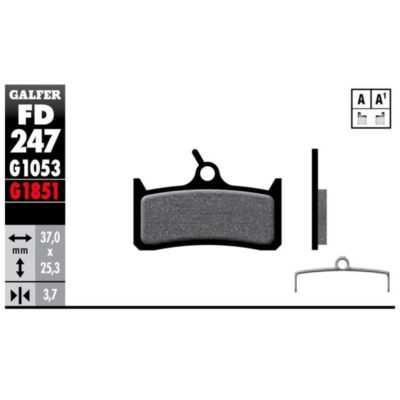 Plaquettes de frein vélo Galfer Bike semi-metal (SHIMANO)