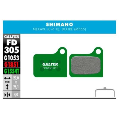 Plaquettes de frein vélo Galfer Bike pro (SHIMANO)