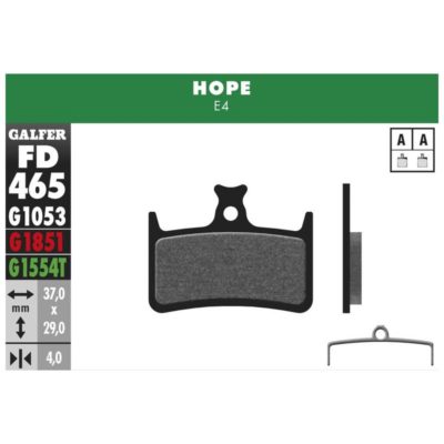 Plaquettes de frein vélo Galfer Bike advanced (HOPE)