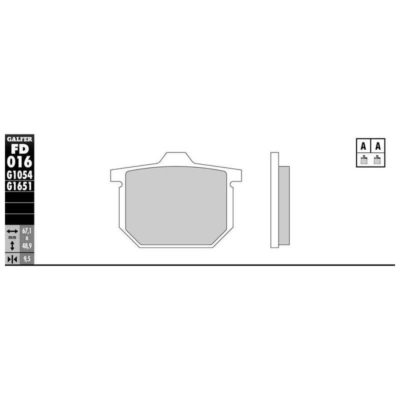Plaquettes de frein Galfer semi-métal (paire)