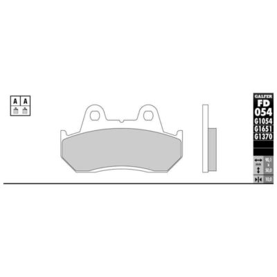 Plaquettes de frein Galfer métal fritté (paire)