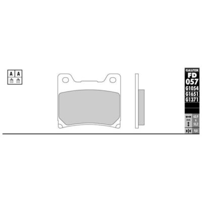 Plaquettes de frein Galfer métal fritté