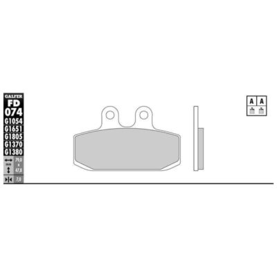 Plaquettes de frein Galfer métal fritté (paire)