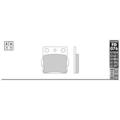 Plaquettes de frein Galfer semi-métal (paire)