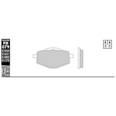 Plaquettes de frein Galfer semi-métal (paire)