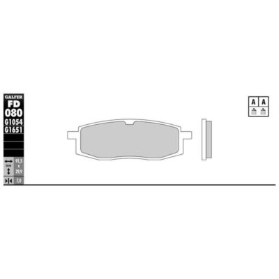 Plaquettes de frein Galfer semi-métal