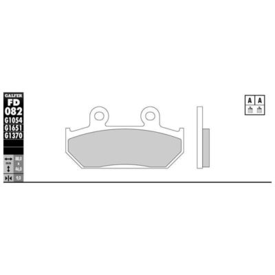 Plaquettes de frein Galfer semi-métal (paire)