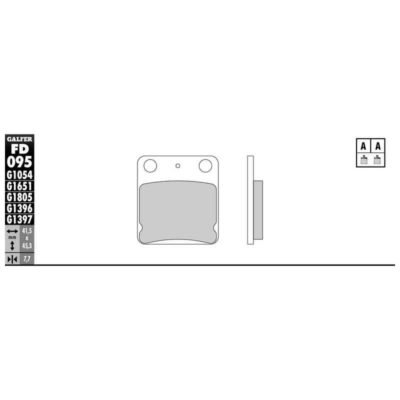 Plaquettes de frein Galfer semi-métal (paire)