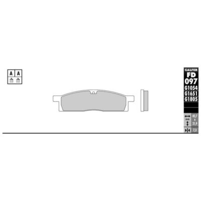 Plaquettes de frein Galfer semi-métal