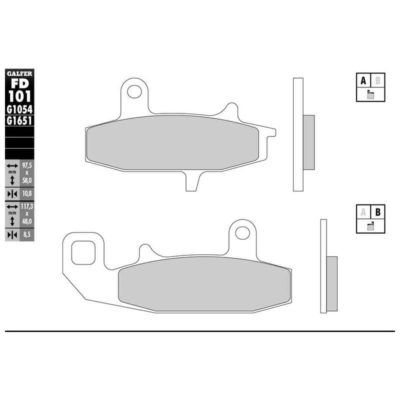 Plaquettes de frein Galfer semi-métal