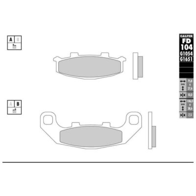 Plaquettes de frein Galfer semi-métal
