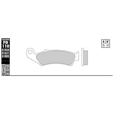 Plaquettes de frein Galfer semi-métal
