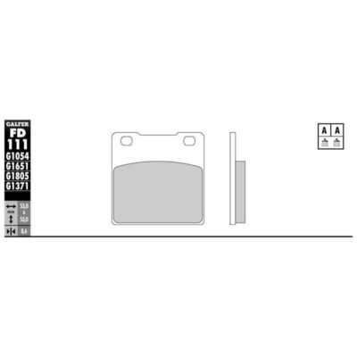 Plaquettes de frein Galfer métal fritté