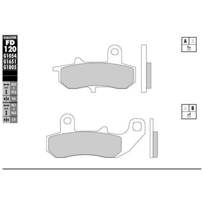 Plaquettes de frein Galfer semi-métal