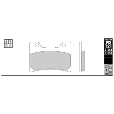 Plaquettes de frein Galfer semi-métal