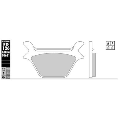 Plaquettes de frein Galfer semi-métal